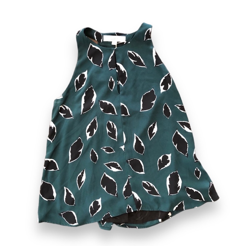 LOFT leaf print tank size XS